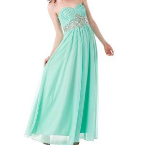 Sequin Hearts Long Prom Bridesmaids Dress Mint 3